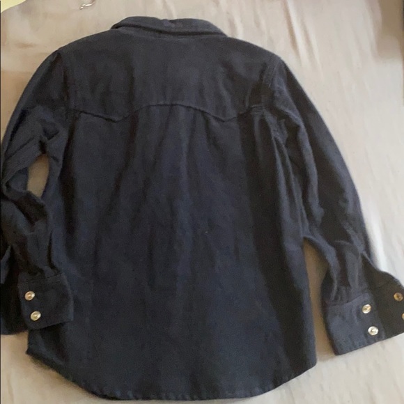 BITZ KIDS, Long sleeve black cord button down, 5-6 - Picture 3 of 4